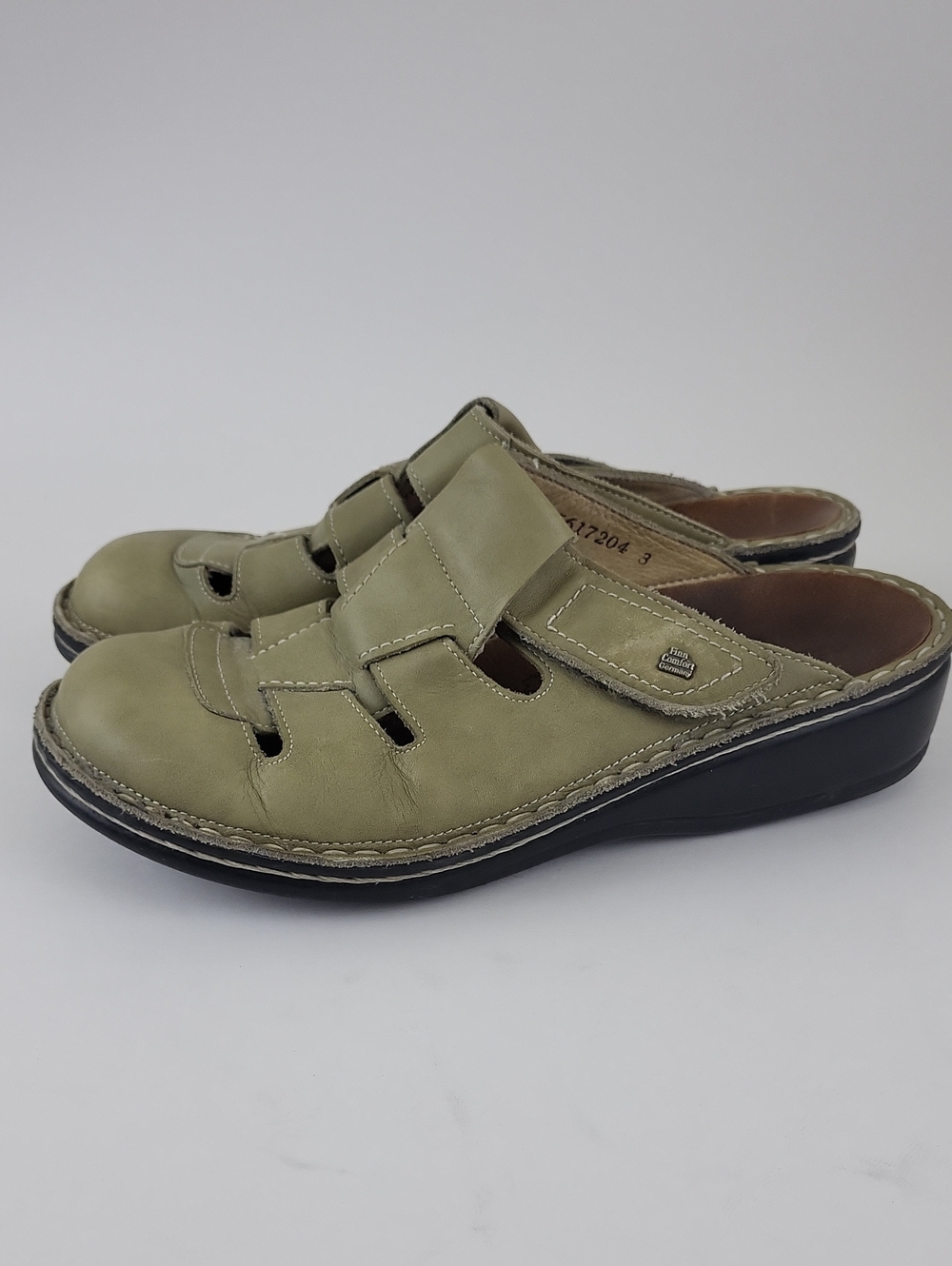 Finn Comfort Sandals EU Size 38 Casual Comfort Slip On Mule Clogs Leather